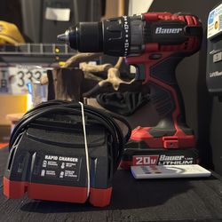 Bauer 20v cordless drill w/ battery and charger
