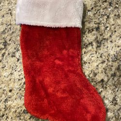 Stocking Christmas Holiday Classic Festive Red and White