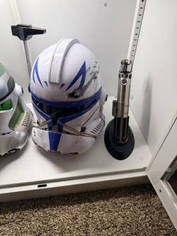 Star Wars Statues, Helmets, and Lightsabers