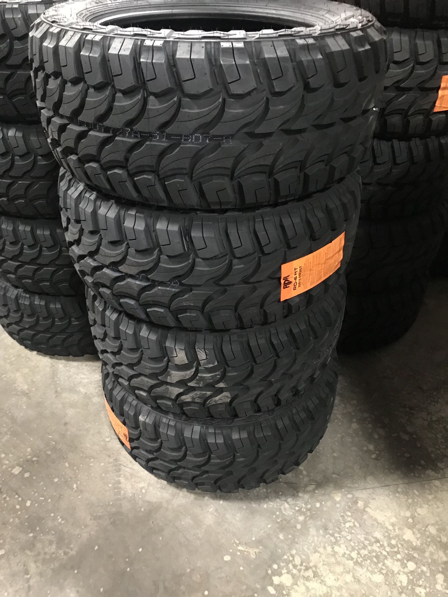 33/12.50R20 RDR off road tires (4 for $599)