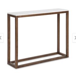 Kate and Laurel Carmella Man-Made Marble Top Console Table