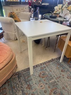 White Square Parsons Dining Table