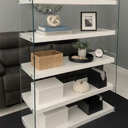 Milan 10147 Book Case, Gloss White