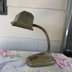 Antique Cast Iron Bankers Desk Lamp Decor