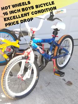 Hot wheels boys bicycle excellent condition