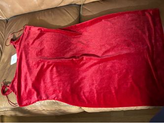 Red velvet dress