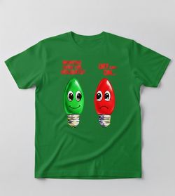 Funny Christmas Light Bulb Working Over The Holidays T-Shirt