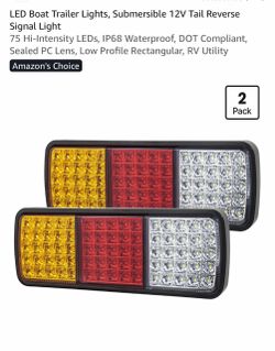 2Pcs 75 LED Truck Tail Light Bar Waterproof 12V Turn Signal Brake Reverse….