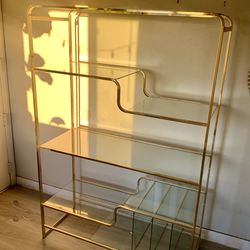 Vintage Brass & Glass Étagère — Milo Baughman