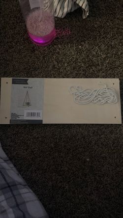 Wooden Wall Shelf with Rope