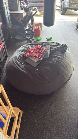 Large Grey Bean Bag