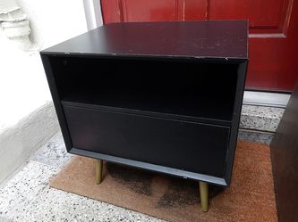Black Side Table with push-out drawer _ IKEA or Amazon