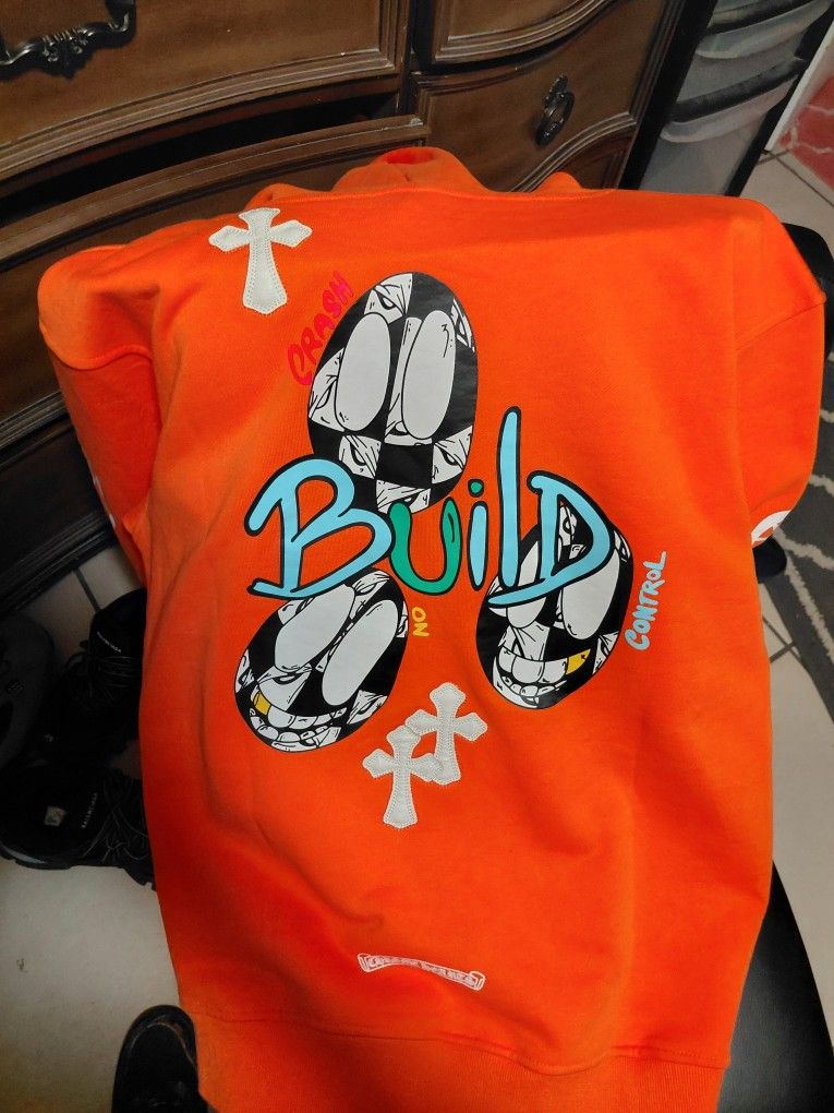 Orange Crome Hearts Hoddie