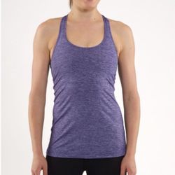 LULULEMON Dark Heathered Purple Cool Racerback Reversible Workout Tank Top