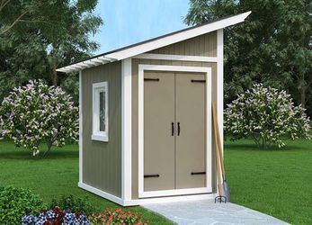 5×5 Lean to garden shed
