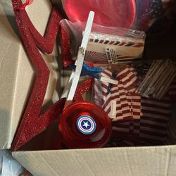 Box Fourth Of July Party Supplies 