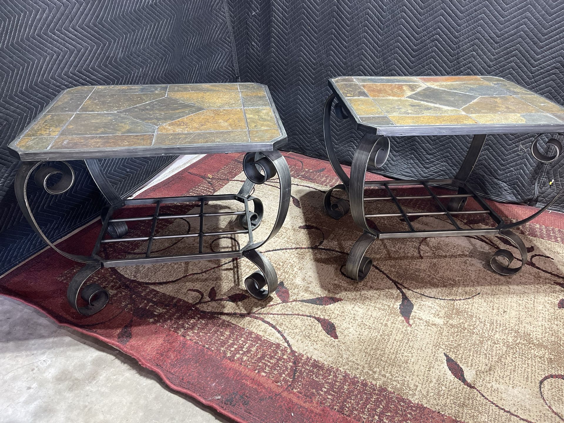 2 wrought iron end tables (DELIVERY AVAILABLE