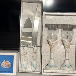 Wedding Glass Set/cake Set/candle Holder Set