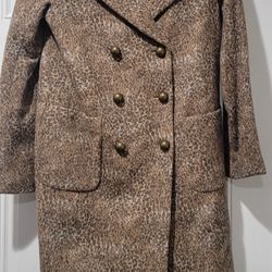 Talbots Coat Animal Print Size 10