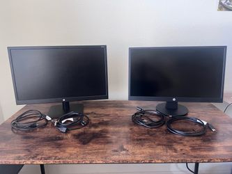 HP 21.4” monitors and cables