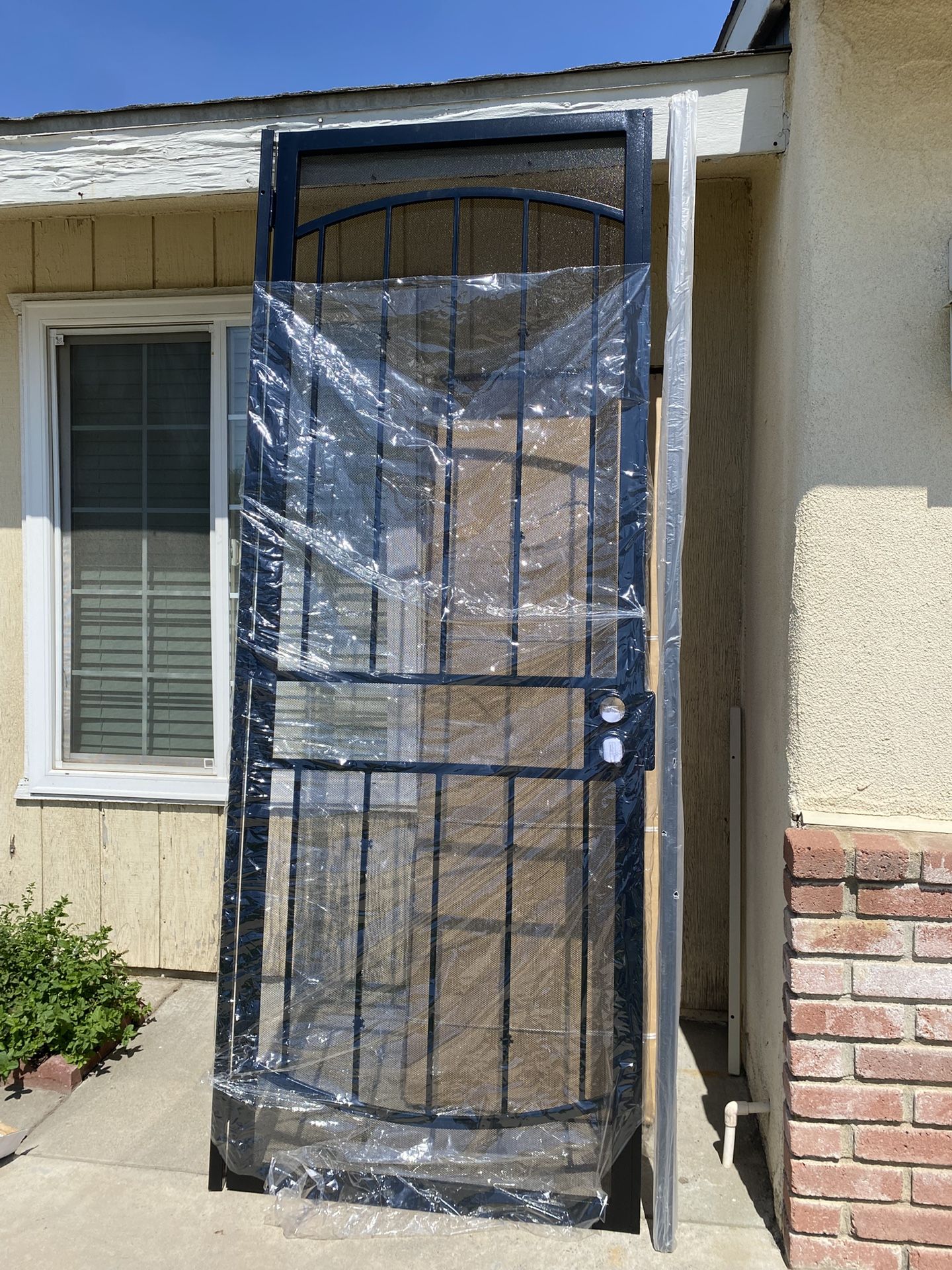 Brand New Complete Security Screen Door 36” X 96” Left Swing Hand