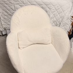 Furry White Chair