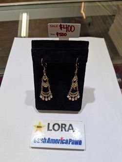 Gold Chandelier Dangle Earrings