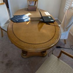 Dining table Maple 6 Chairs and Buffet Chest