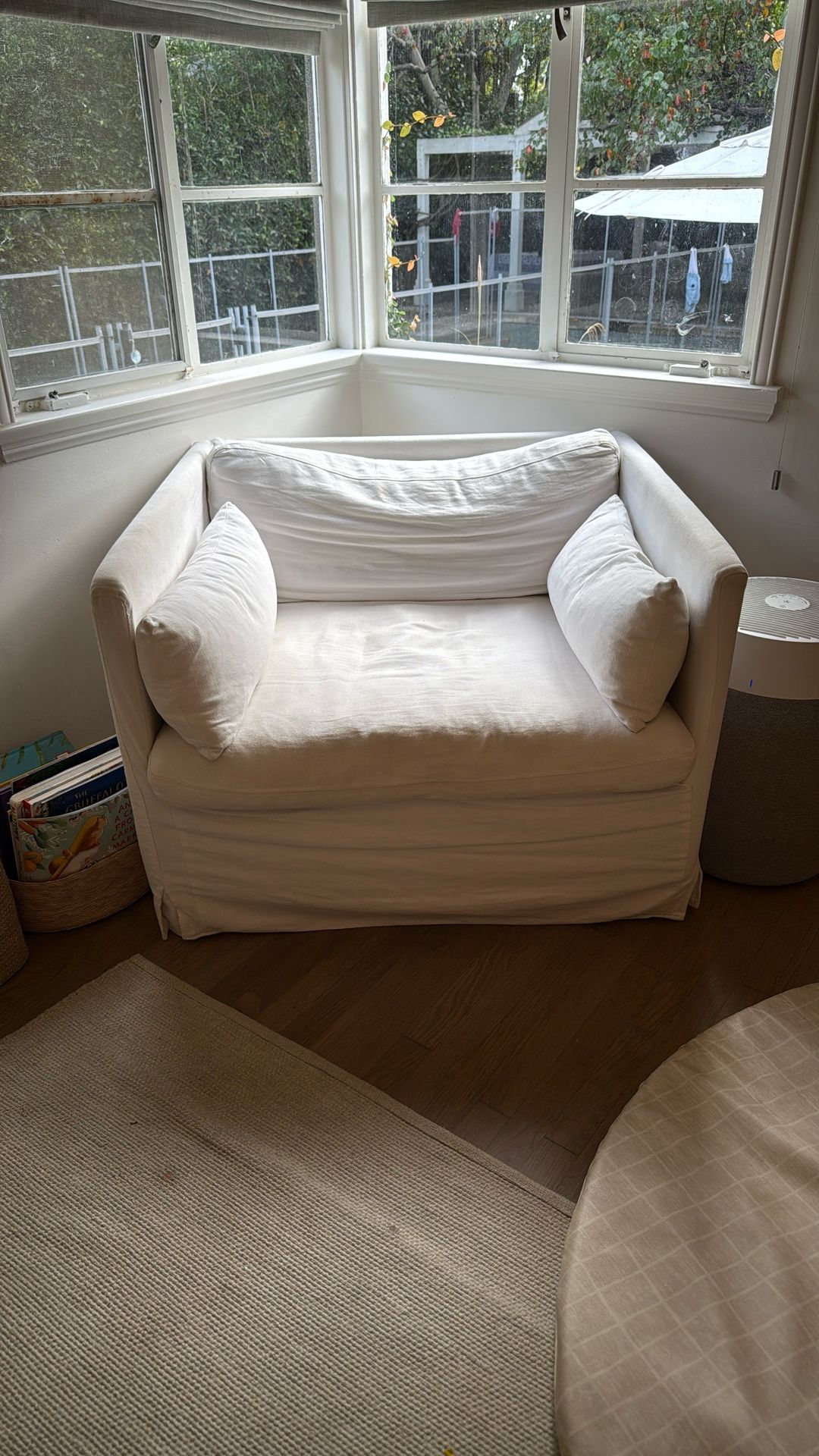 Sixpenny White Armchair 