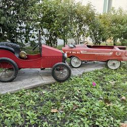 Vintage Children’s Fire Truck and 1938 Pedal Car