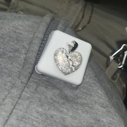 Custom Diamond Broken Heart Pendant