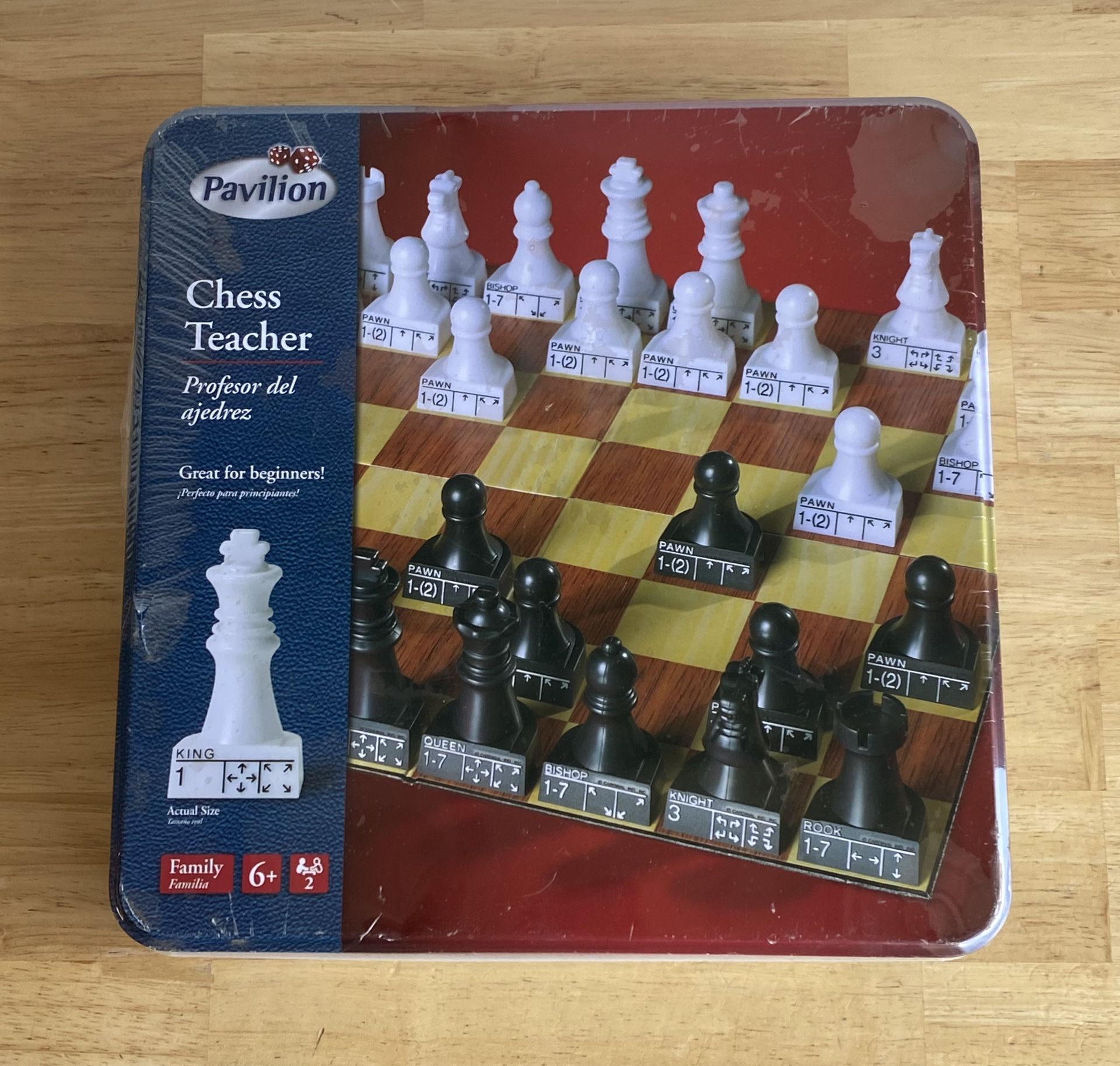 Tin Chess Teacher Board Game Pavilion Toys R Us NEW & SEALED
