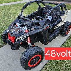 BRAND NEW! 48VOLT 4x4 Kids Can Am Ride On Utv Razor Electric Kids Car With Remote Control & 2 BATTERIES Power Wheels Powerwheels 24v 48v 24volt 