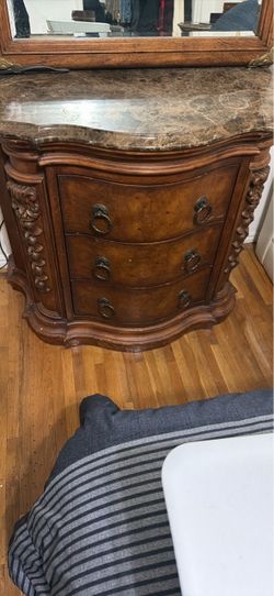Vintage 3 drawer marble top