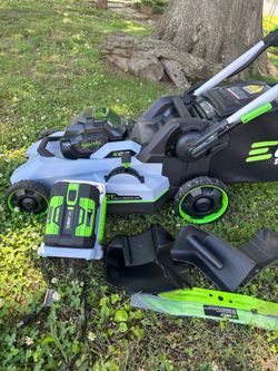 Ego 800 series mower kit set with 10ah battery upgrade.