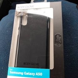 NEW IN PKGS - (1) Body Glove Gel Black Case &amp; (1) Onn Glass Screen Protector for Samsung A50, Sell BOTH for $15