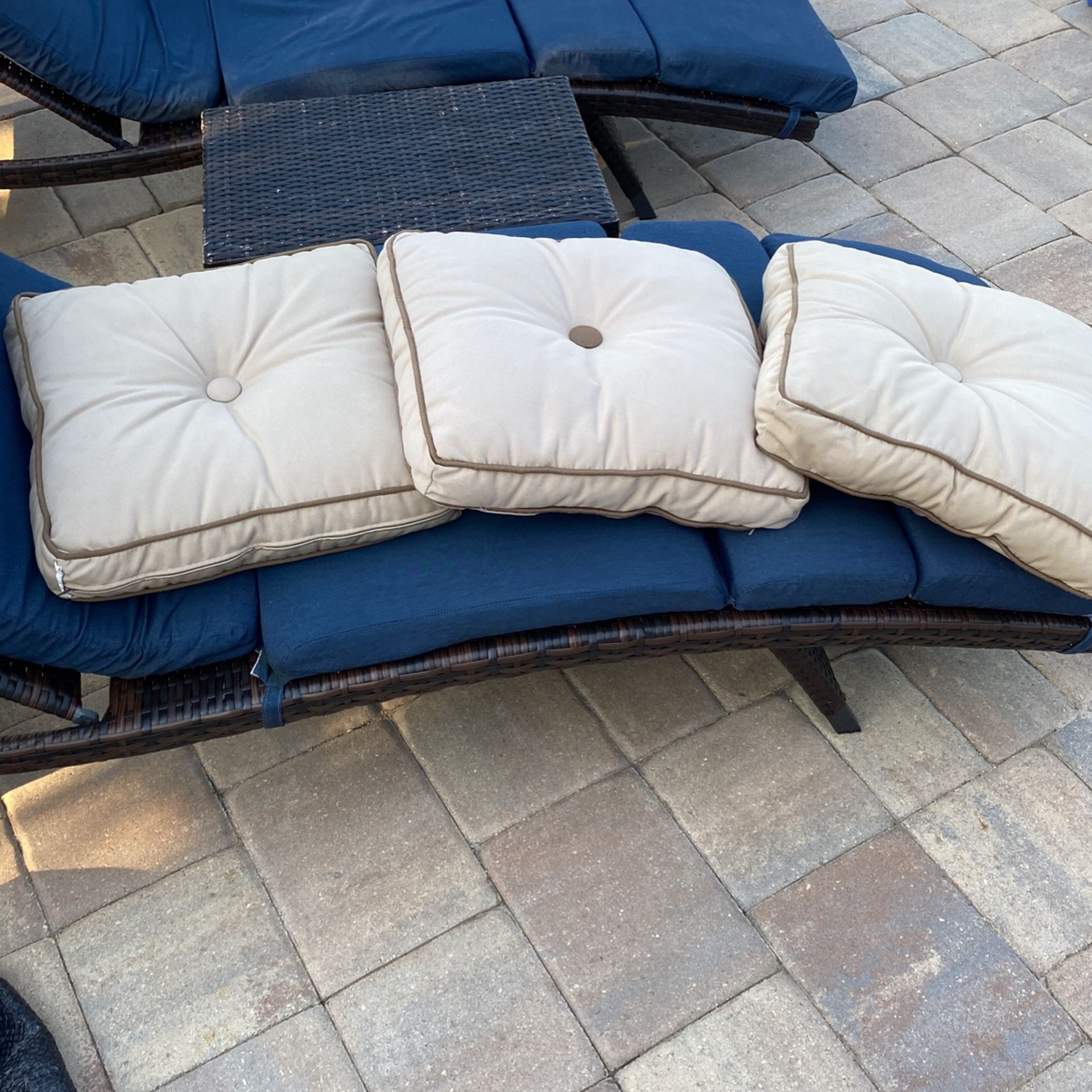 Set Of High End 3 Patio Cushions 