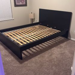 IKEA Malm Queen Sized Bed Frame Complete
