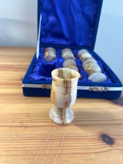 set of 6 glasses( made from natural stone onyx)