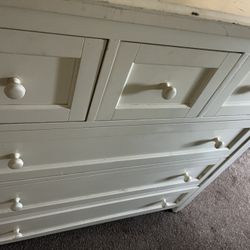 Big White Wooden Dresser 