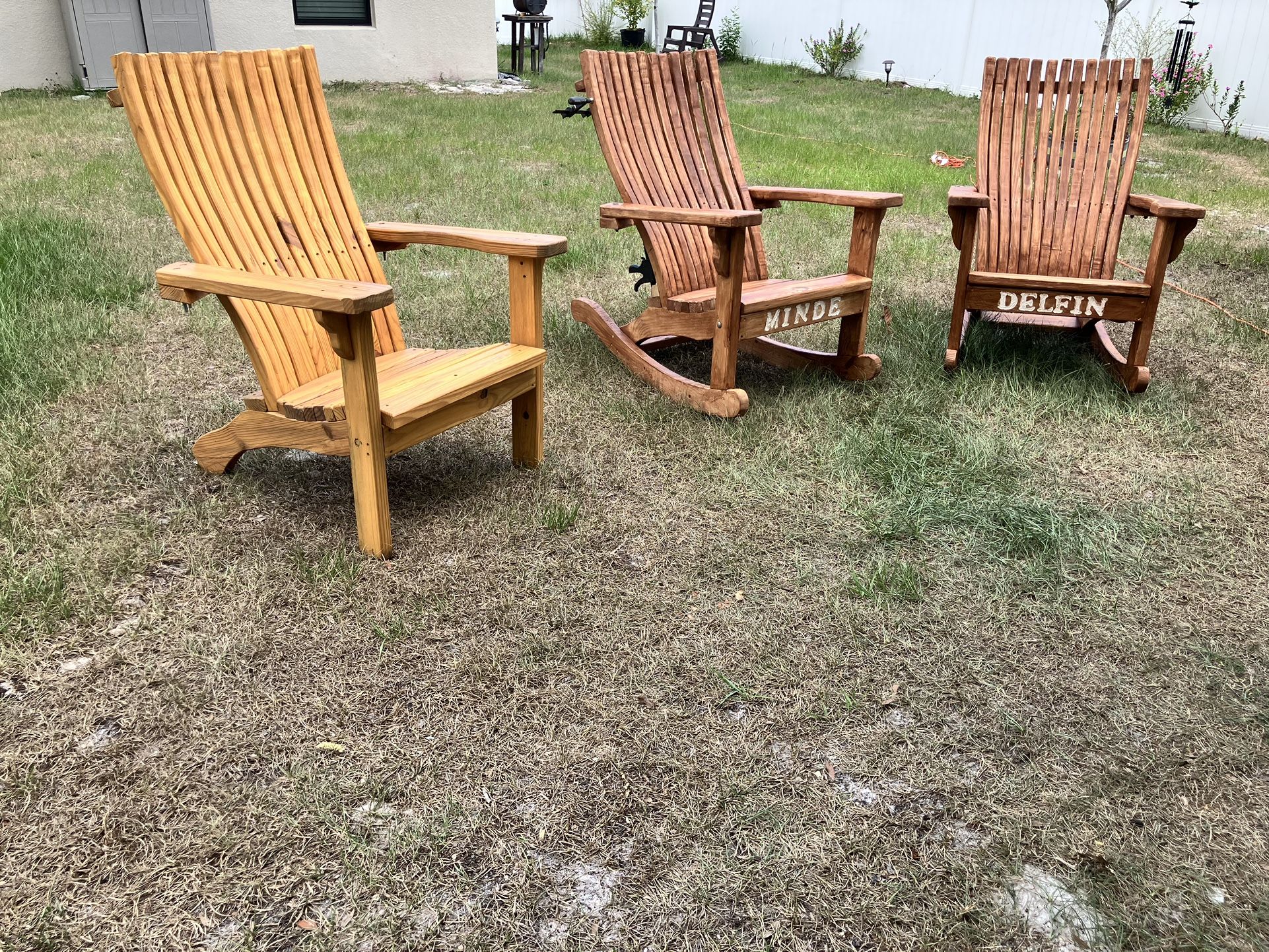 Rocking Chair And Adirondack Chair