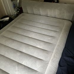 Bestway Queen Sized Inflatable Mattress With Headboard & Built In Pump