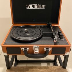 Victrola Vintage Journey Suitcase Record Player - Cognac