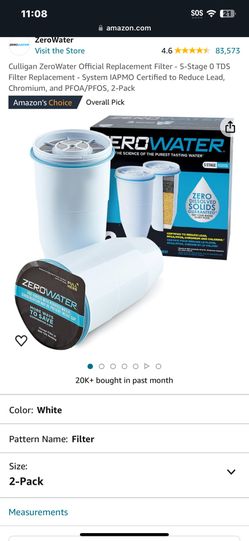 Zero Water Replacement Water Filters (2pack)