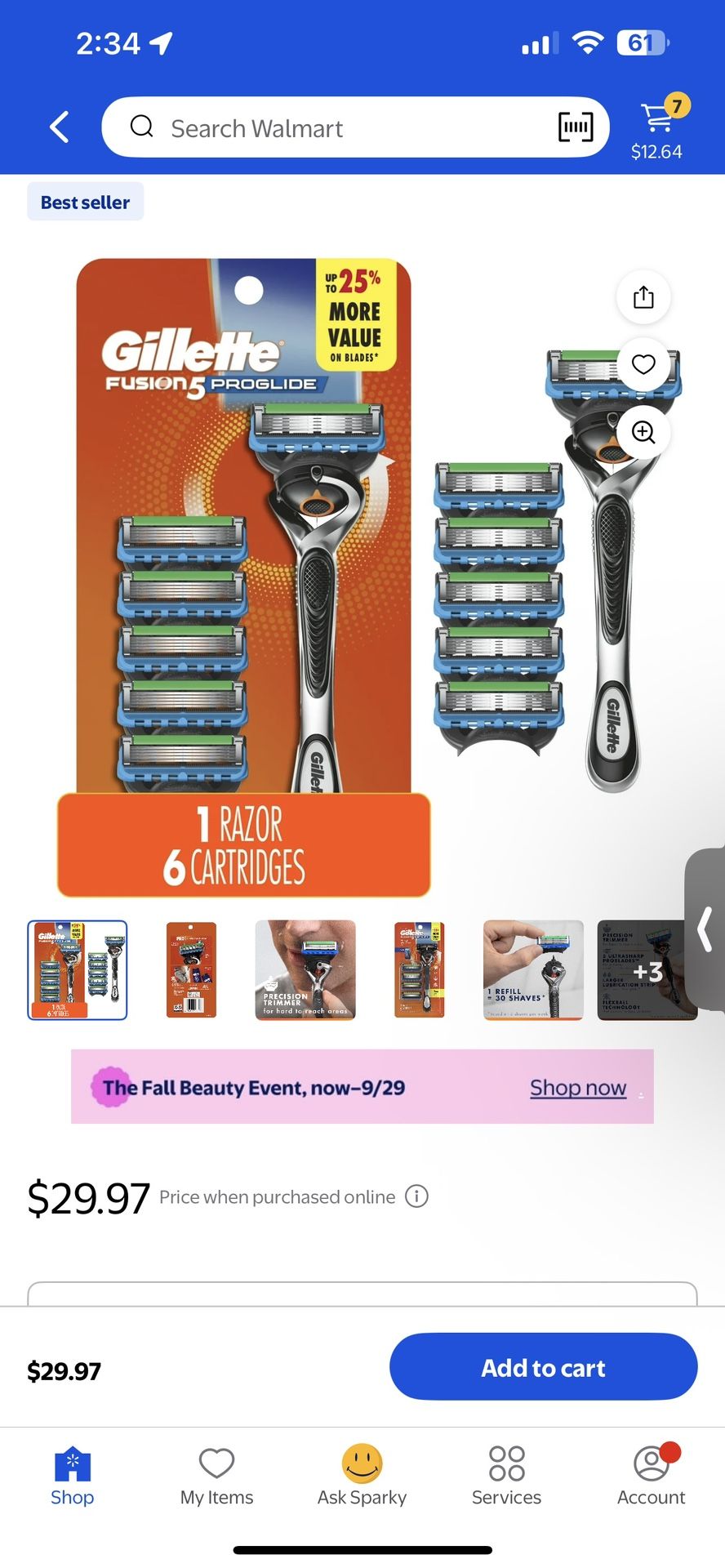 Gillette fusion 5 With 6 Refills 