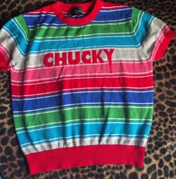 Chucky shirt and overalls