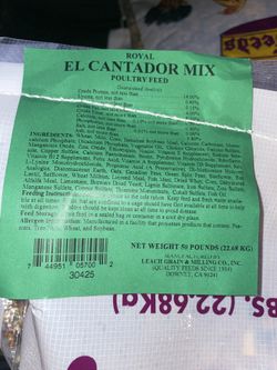 El Cantador Rooster Feed