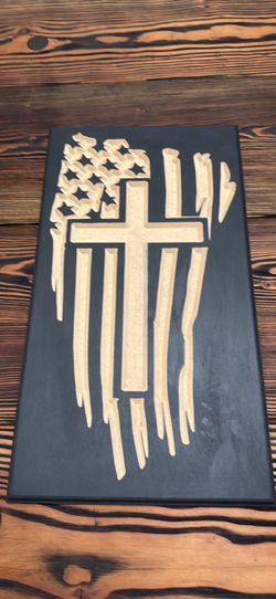 Flag With Cross 1ft 9in by 1ft