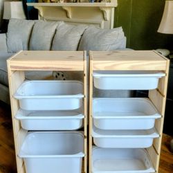 IKEA TROFAST Pine Wood Storage Unit Set with Bins • Original Price $198.98 + tax = $218 • Now $115
