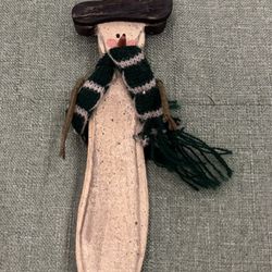 Wooden Hanging Snowman 